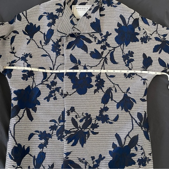 Long Jacquard Jacket | Marigold by Marilyne Baril | Size Sm/Md - Picture 8 of 13